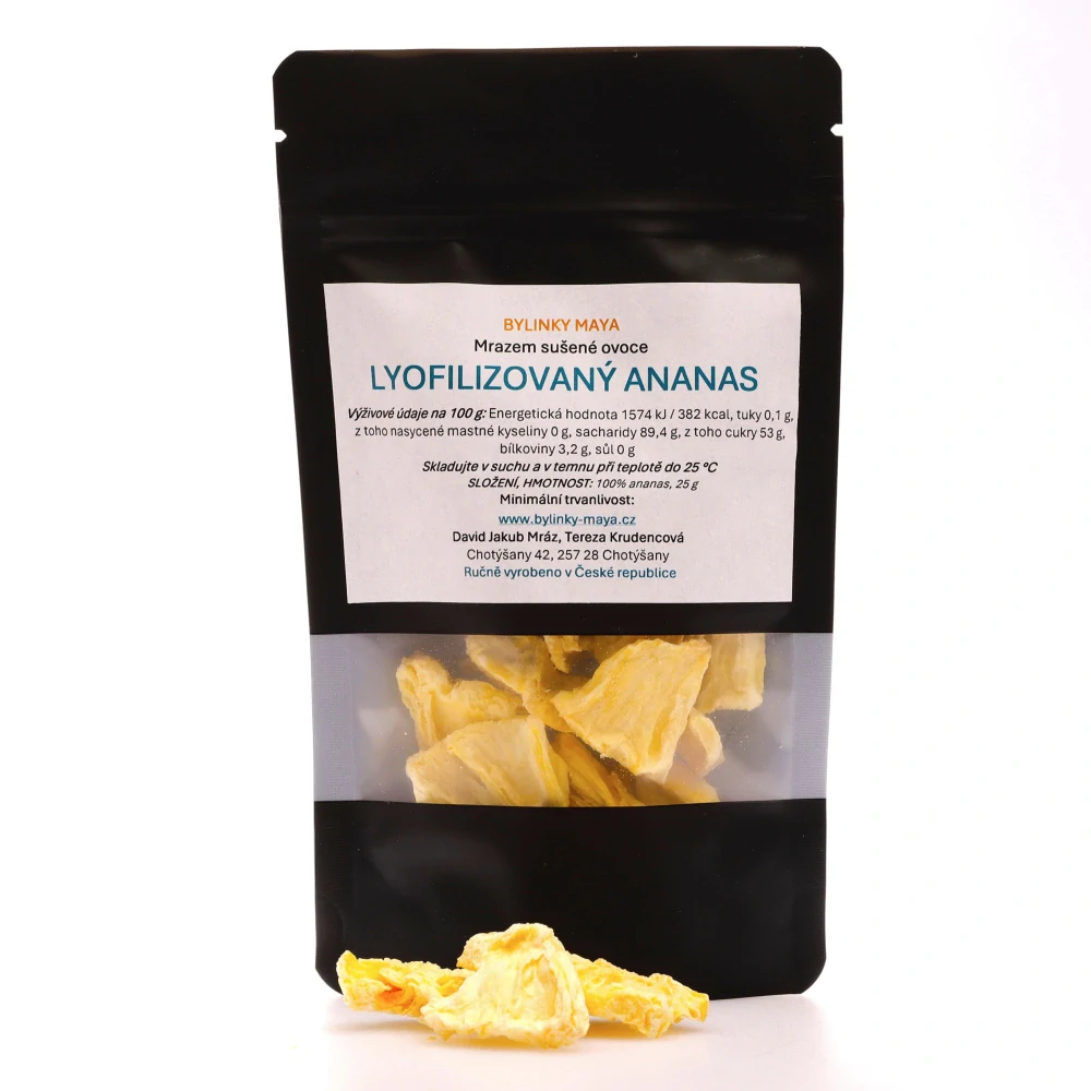 Lyofilizovaný ananas - plátky - 25 g