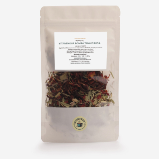 Vitamínová bomba tmavě rudá s ibiškem, šípky a citronovou trávou – 100 g