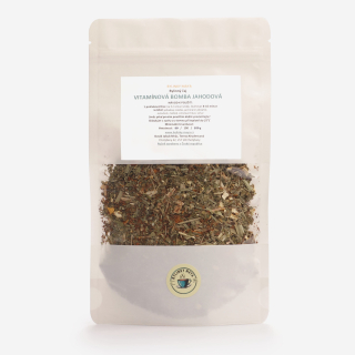 Vitamínová bomba jahodová s rooibosem, pomerančem a ostružinou – 100 g