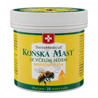 Koňská mast se včelím jedem (včelí jed + 25 druhů bylin) - 150 ml